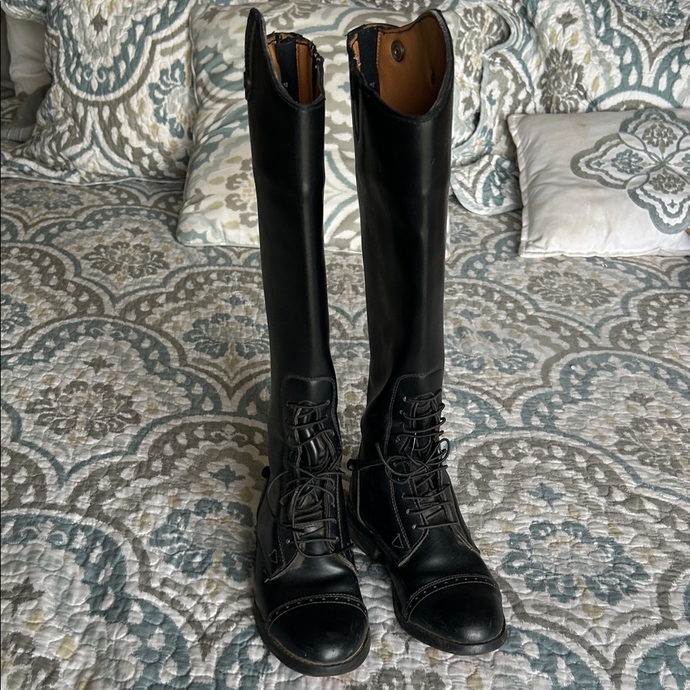 Stylish Black Kids Riding Boots